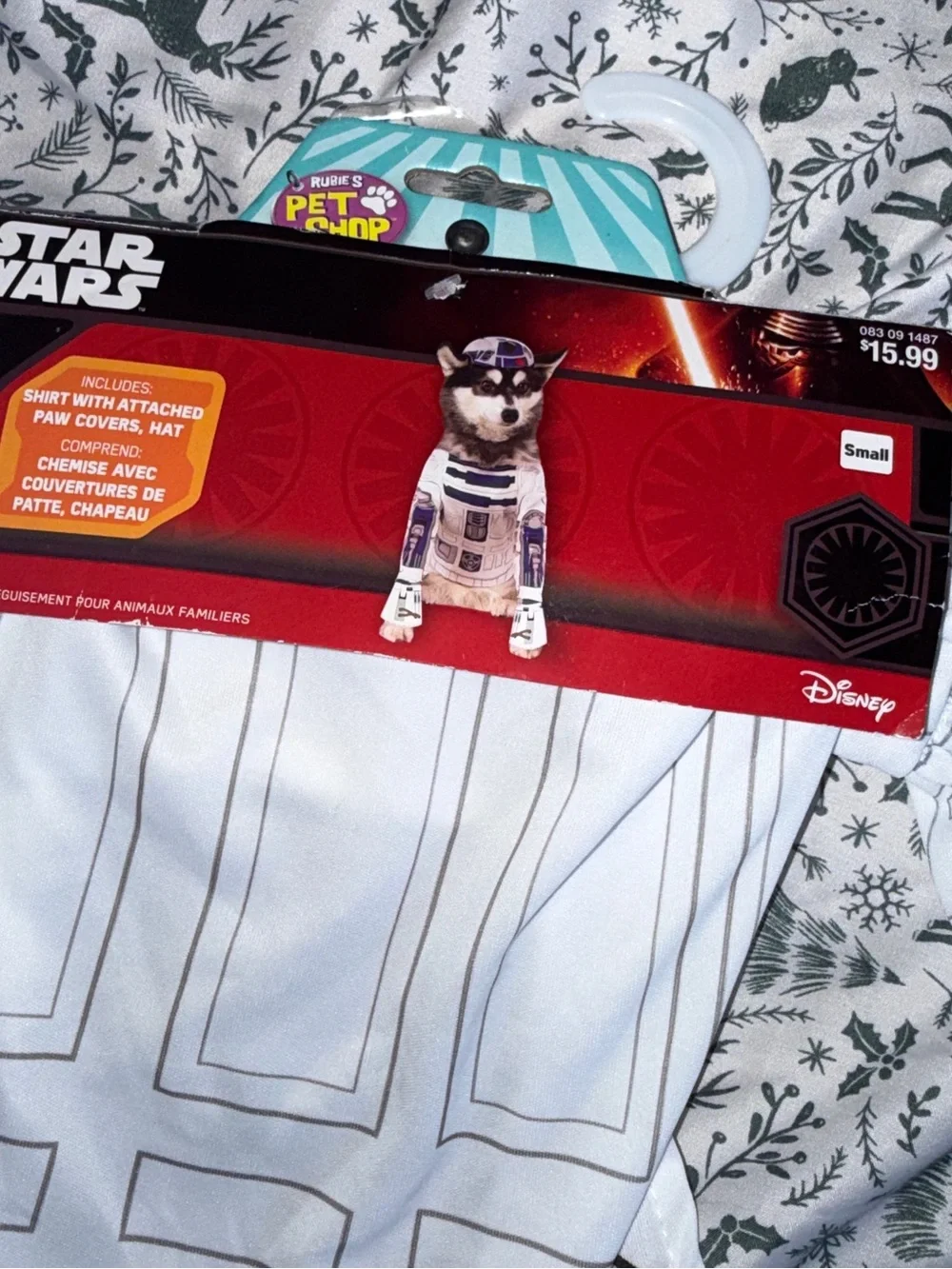 Disney Star Wars R2-D2 Pet Outfit - White and Blue